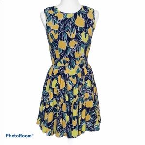 Maison Jules Barcelona Navy Lemon Dress Small